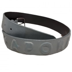 Ceinture - KAPORAL - Junior - Grise - 100% Cuir - Effet Craquelé