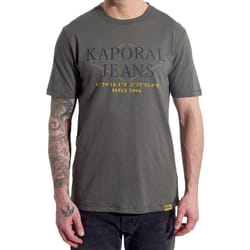 KAPORAL - T-shirt kaki brodé KAPORAL JEANS en 100% coton, coupe droite TITO