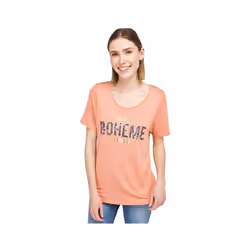 Tee shirt fluide à logo imprimé  -  Kaporal - Femme