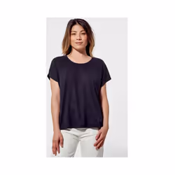 Tee shirt à dos fantaisie avec lin   -  Kaporal - Femme