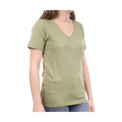 T-shirt Femme - KAPORAL - KOLETH - Col V - Manches courtes - Vert