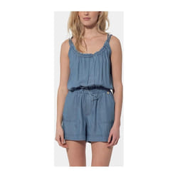 Combishort effet denim  -  Kaporal - Femme