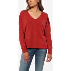 Pull à strass col V  -  Kaporal - Femme