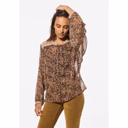 KAPORAL - Blouse fleurie marron Femme NETY