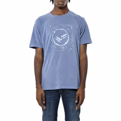 KAPORAL - T-shirt bleu Homme en 100% coton SAUL