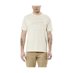 KAPORAL - T-shirt à rayures beige Homme en 100% coton SONNY