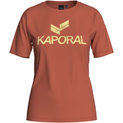 T-shirt orange Femme KAPORAL LEMIL - Manches courtes - Coupe loose - Col rond - Matière fluide