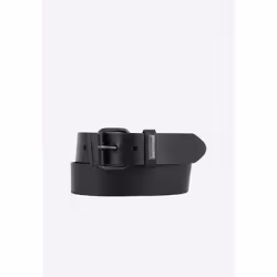 Ceinture en cuir noir Homme VIZI - KAPORAL - Largeur 4 cm - Décontractée