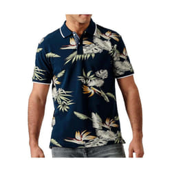 KAPORAL - Polo bleu imprimé Homme 100% coton BERNI