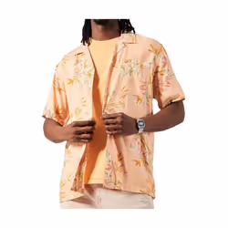 KAPORAL - Chemise orange fleurie Homme ROYAL