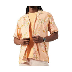 KAPORAL - Chemise orange fleurie Homme ROYAL