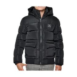 Doudoune noire Garçon - KAPORAL - MEMIR - 100% polyester recyclé - Fermeture zippée
