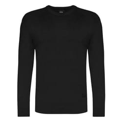 Pull noir Homme - KAPORAL - VAERO - Coupe regular - Col rond - Bord-côtes