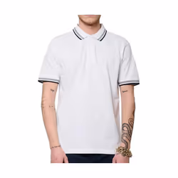 KAPORAL - Polo blanc Homme 100% coton JAROD