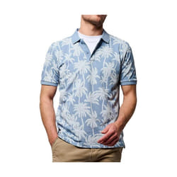 KAPORAL - Polo bleu imprimé Homme TYRON