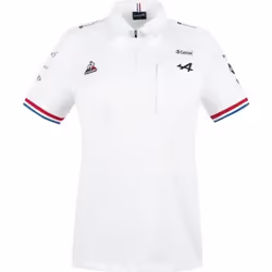 Polo à manches courtes femme Le Coq Sportif Alpine F1 2021/22 - blanc - L