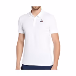Polo Le Coq Sportif Essential logo cocorico Homme Blanc