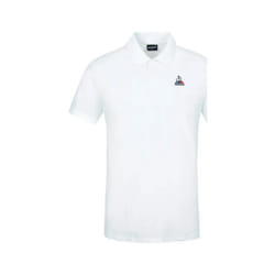 Polo Le Coq Sportif Essential logo cocorico Homme Blanc