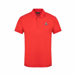 Polo Le Coq Sportif Essential logo cocorico Homme Rouge