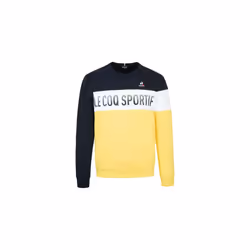Sweat Le Coq Sportif Crew sky Homme Jaune