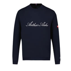 Sweat Le coq sportif Heritage - Bleu marine Rouge - Col rond - Manches longues - Arthur Ashe