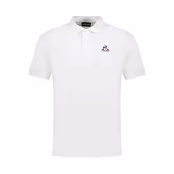 Polo Le Coq Sportif Tricolore Homme Blanc