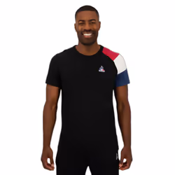 T shirt - Le Coq Sportif - Homme - Tricolore - Noir - Coton