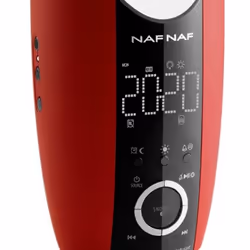 NAF NAF Electronique DNI050RED Radio portable Horloge Numérique Noir, Rouge