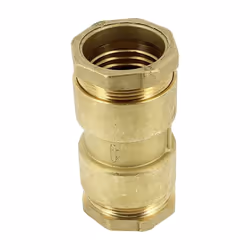 Jonction laiton égale série Fer à compression pour PE Ø42 Jonction laiton REXUO - 2 raccordements à serrage extérieur,D 42 Po ...