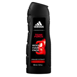 Adidas Team Force 3in1 400 ml Gel douche Hommes Corps et cheveux Fraicheur, Bois