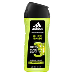Adidas Pure Game 3in1 250 ml Gel douche Hommes Corps et cheveux