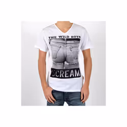 T-Shirt Eleven Paris Wild Boy V Neck Blanc