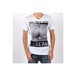 T-Shirt Eleven Paris Wild Boy V Neck Blanc