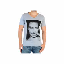 Tee Shirt Eleven Paris Kimmy M Kim Kardashian Gris Chiné