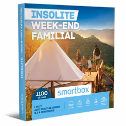 Coffret Cadeau SMARTBOX - Insolite - Week-end familial - 1 nuit avec petit-déjeuner pour 3 ou 4 personnes