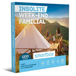 Coffret Cadeau SMARTBOX - Insolite - Week-end familial - 1 nuit avec petit-déjeuner pour 3 ou 4 personnes