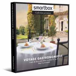 Coffret Cadeau SMARTBOX - Voyage gastronomique - 1 nuit avec petit-déjeuner et dîner pour 2 personnes