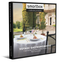 Coffret Cadeau SMARTBOX - Voyage gastronomique - 1 nuit avec petit-déjeuner et dîner pour 2 personnes