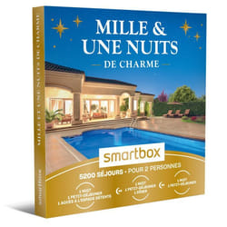 Coffret Cadeau SMARTBOX - Mille & une nuits de charme - 1 nuit avec petit-déjeuner avec ou sans dîner ou accès à lespace détente