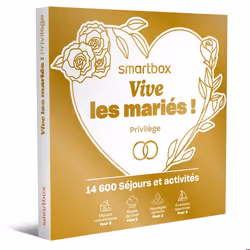 Coffret Cadeau SMARTBOX - Vive les mariés ! Privilège - 1 séjour ou 1 activité romantique pour 2 personnes