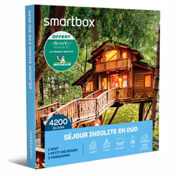 Coffret Cadeau SMARTBOX - Séjours insolite en duo - 1 nuit avec ou sans petit-déjeuner pour 2 personnes