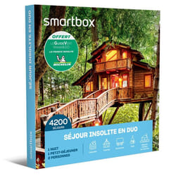 Coffret Cadeau SMARTBOX - Séjours insolite en duo - 1 nuit avec ou sans petit-déjeuner pour 2 personnes