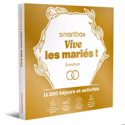 Coffret Cadeau SMARTBOX - Vive les mariés ! Émotion - 1 séjour ou 1 activité romantique pour 2 personnes