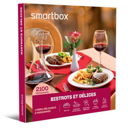 Coffret Cadeau SMARTBOX - Bistrots et délices - 1 repas avec ou sans boissons pour 2 personnes