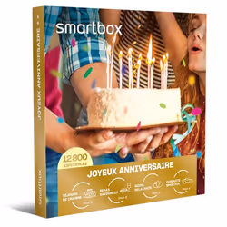 Coffret Cadeau SMARTBOX - Joyeux anniversaire - 1 séjour ou 1 activité pour 2 personnes