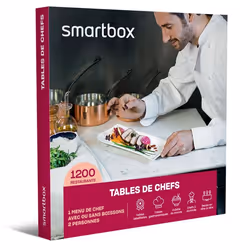Coffret Cadeau SMARTBOX - Tables de chefs - 1 menu de chef avec ou sans boissons pour 2 personnes