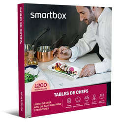Coffret Cadeau SMARTBOX - Tables de chefs - 1 menu de chef avec ou sans boissons pour 2 personnes