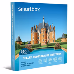 Coffret Cadeau SMARTBOX - Belles demeures et châteaux - 1 nuit avec ou sans petit-déjeuner pour 2 personnes