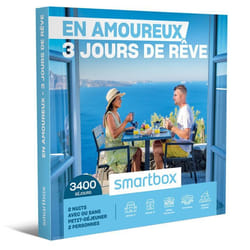 Coffret Cadeau SMARTBOX - En amoureux - 3 jours de rêve - 2 nuits avec ou sans petits-déjeuners pour 2 personnes