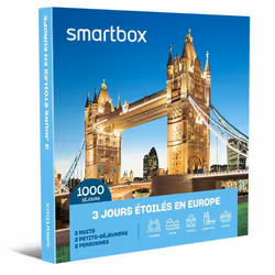 Coffret Cadeau SMARTBOX - 3 jours étoilés en Europe - 2 nuits avec petits-déjeuners pour 2 personnes